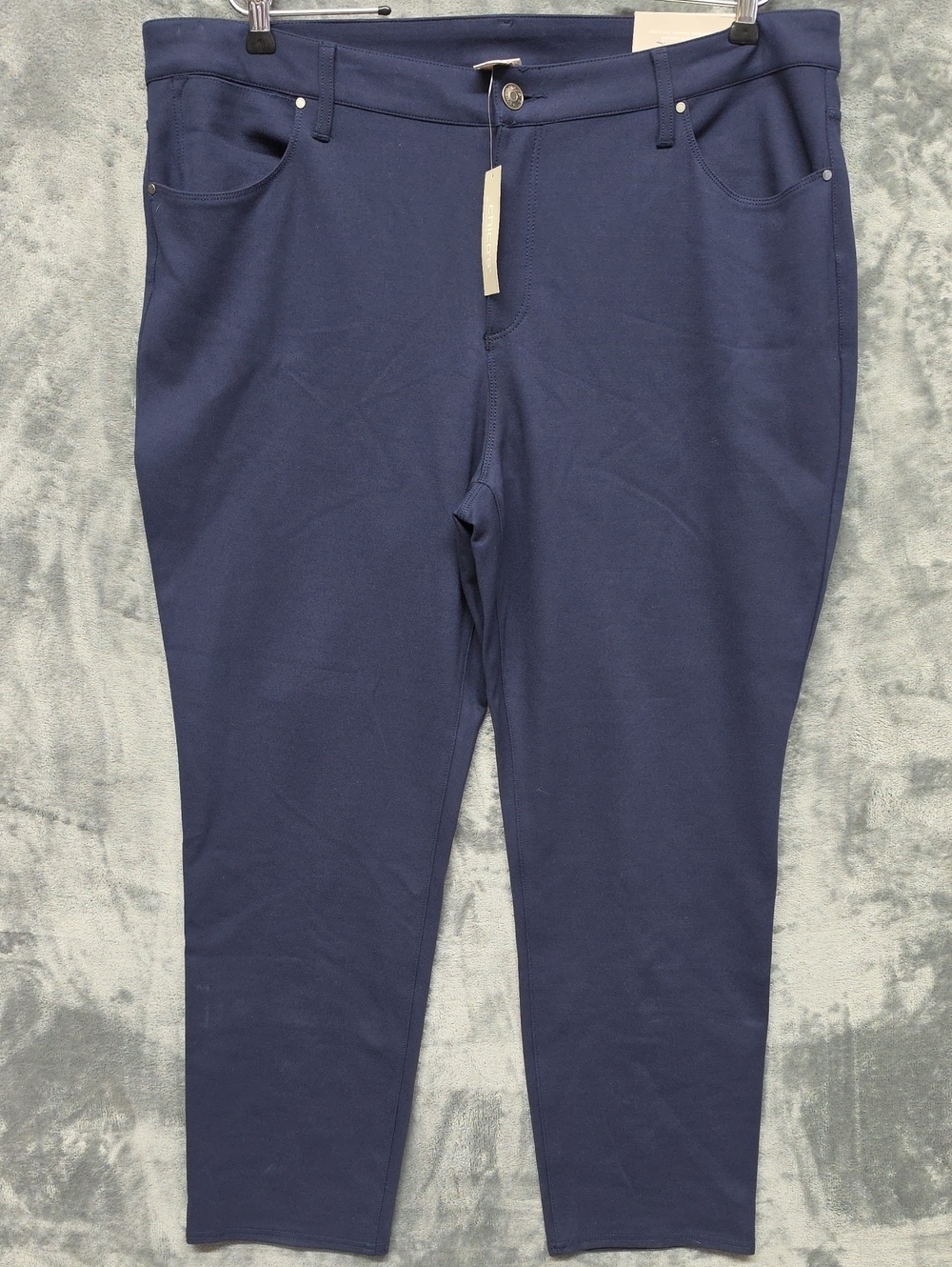 Chico's Dark Navy Pointe 5 Pocket Slim Pants Sz 16P